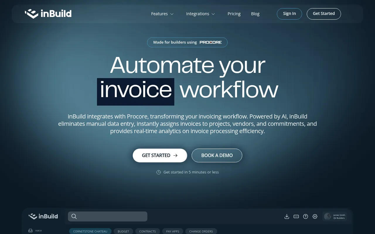 inBuild screenshot