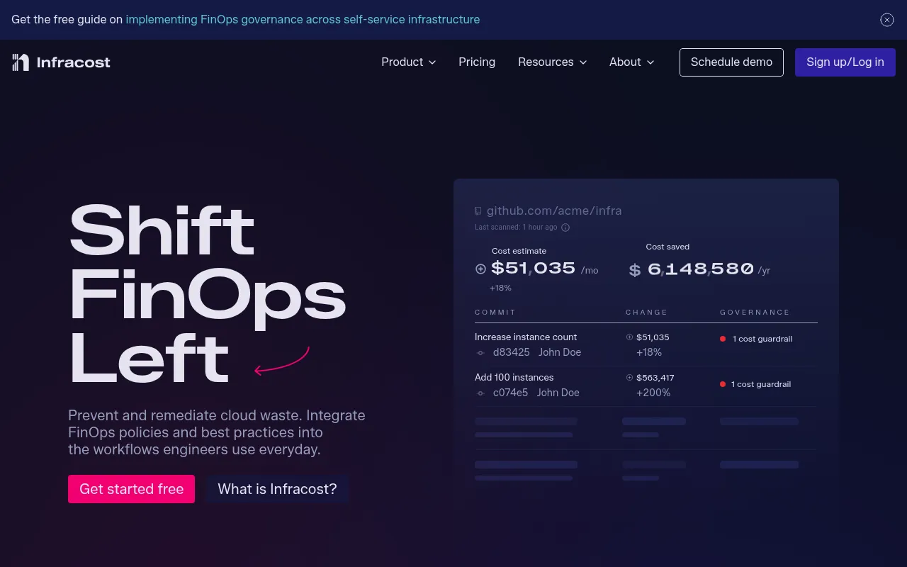 Infracost screenshot