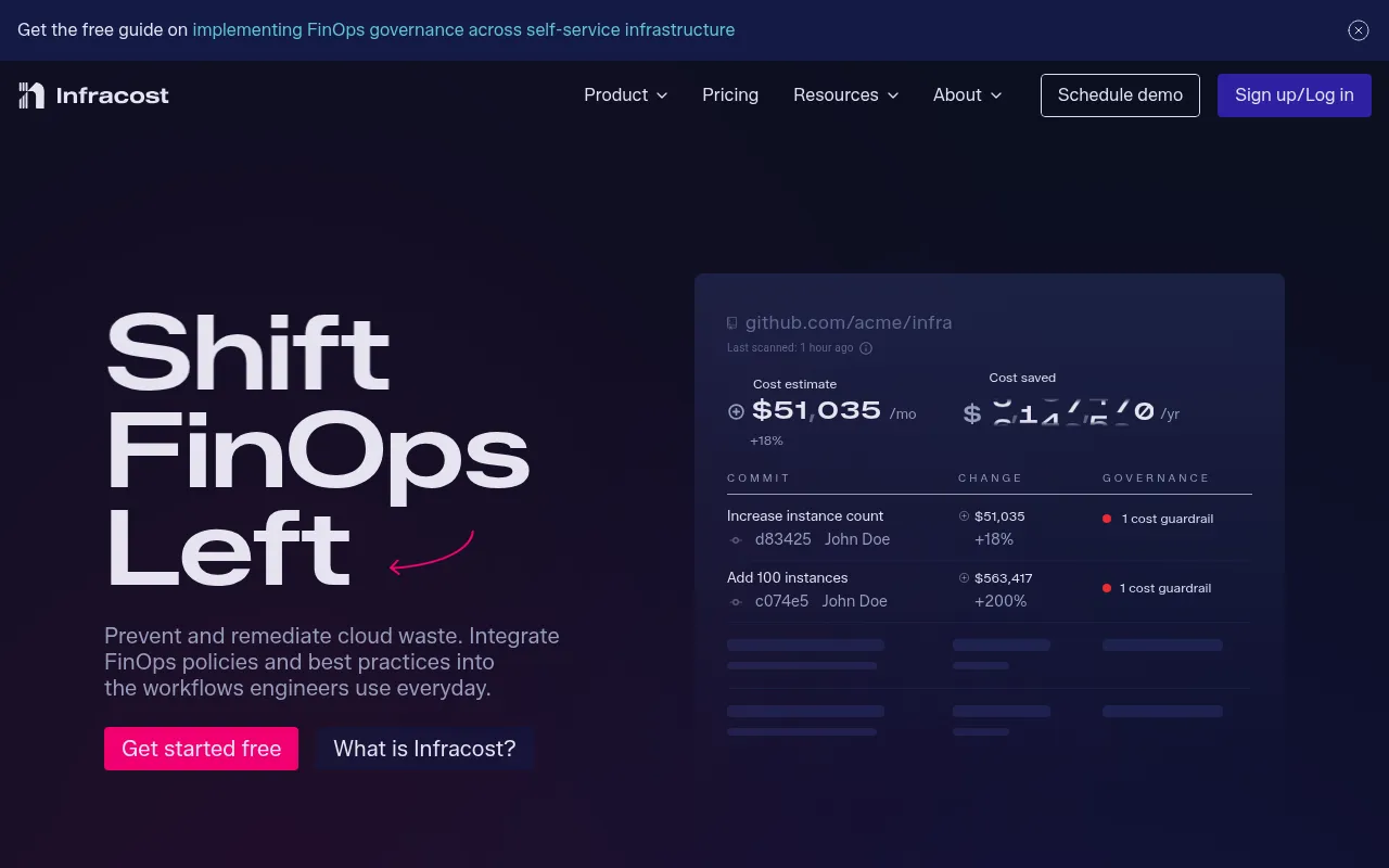 Infracost screenshot