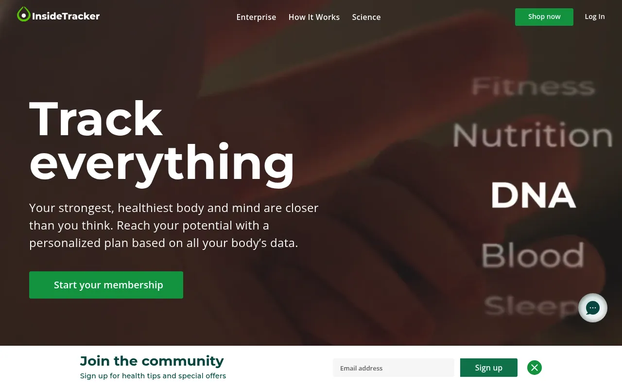InsideTracker screenshot