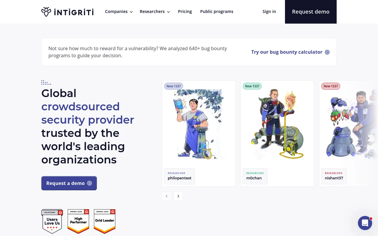 Intigriti screenshot
