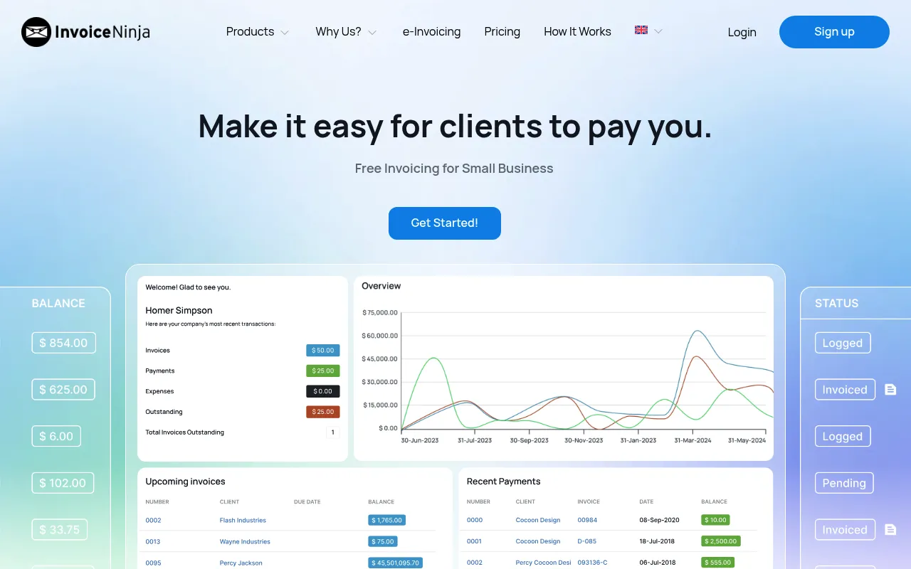 Invoice Ninja screenshot