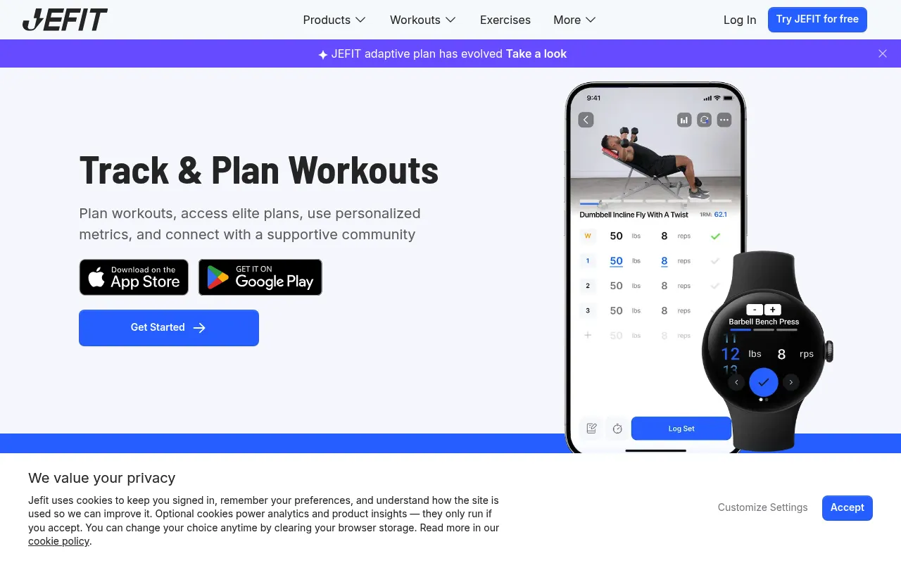 JEFIT screenshot