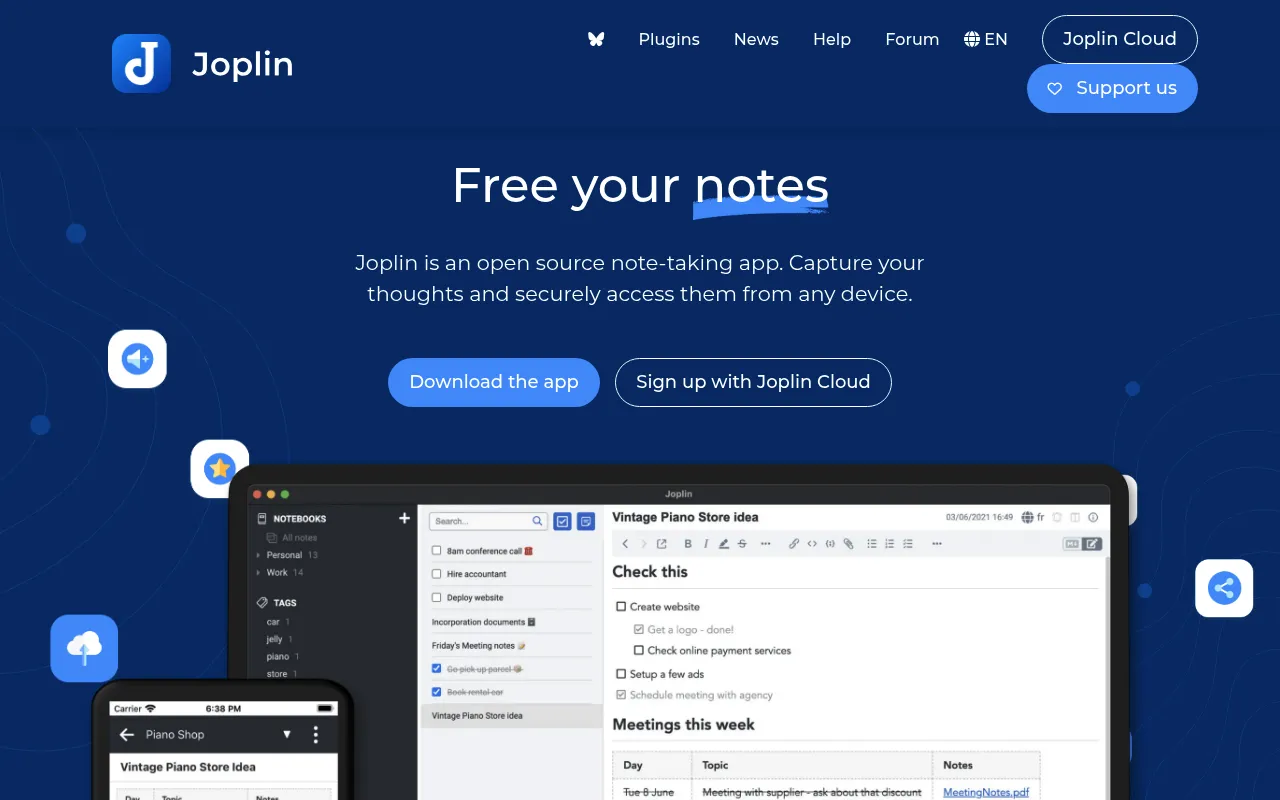 Joplin screenshot