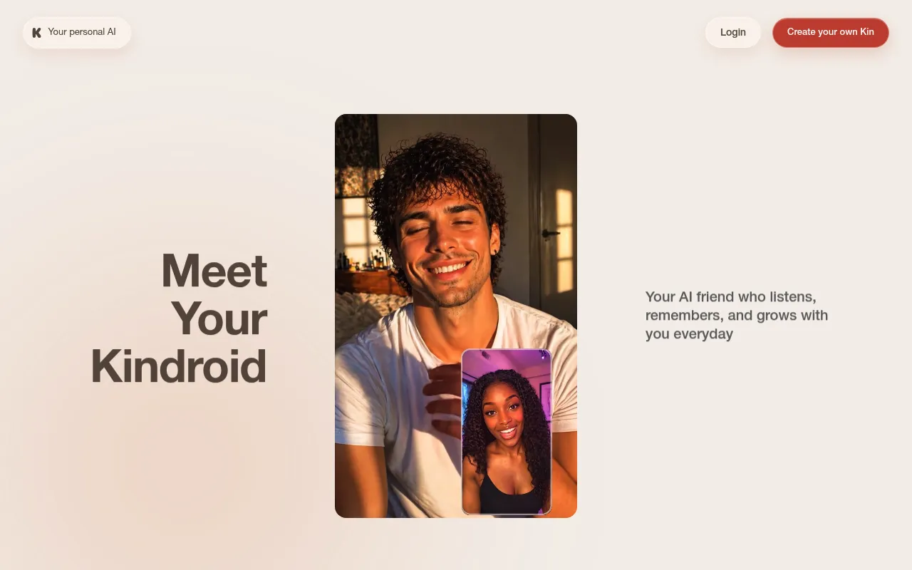 Kindroid screenshot