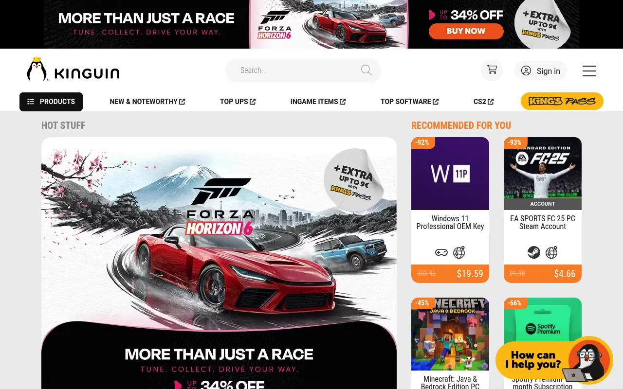 Kinguin screenshot