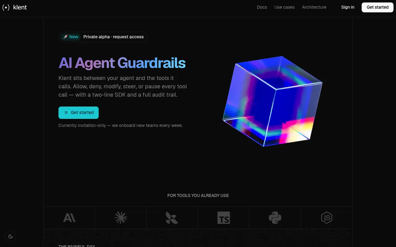 Klent screenshot