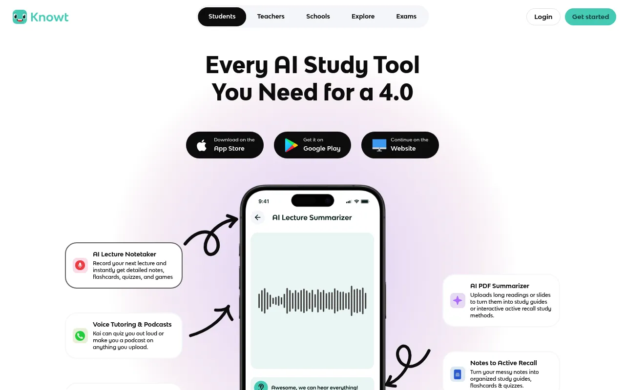 Knowt screenshot