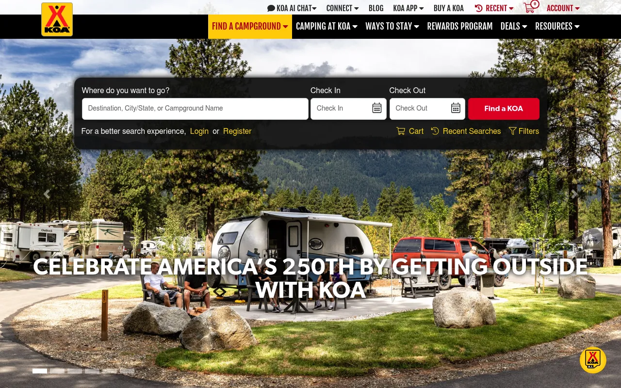 KOA – Kampgrounds of America screenshot