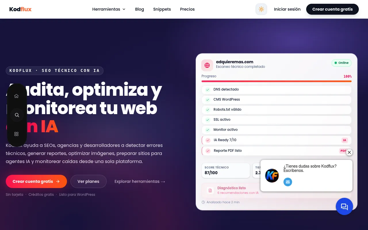 Kodflux screenshot