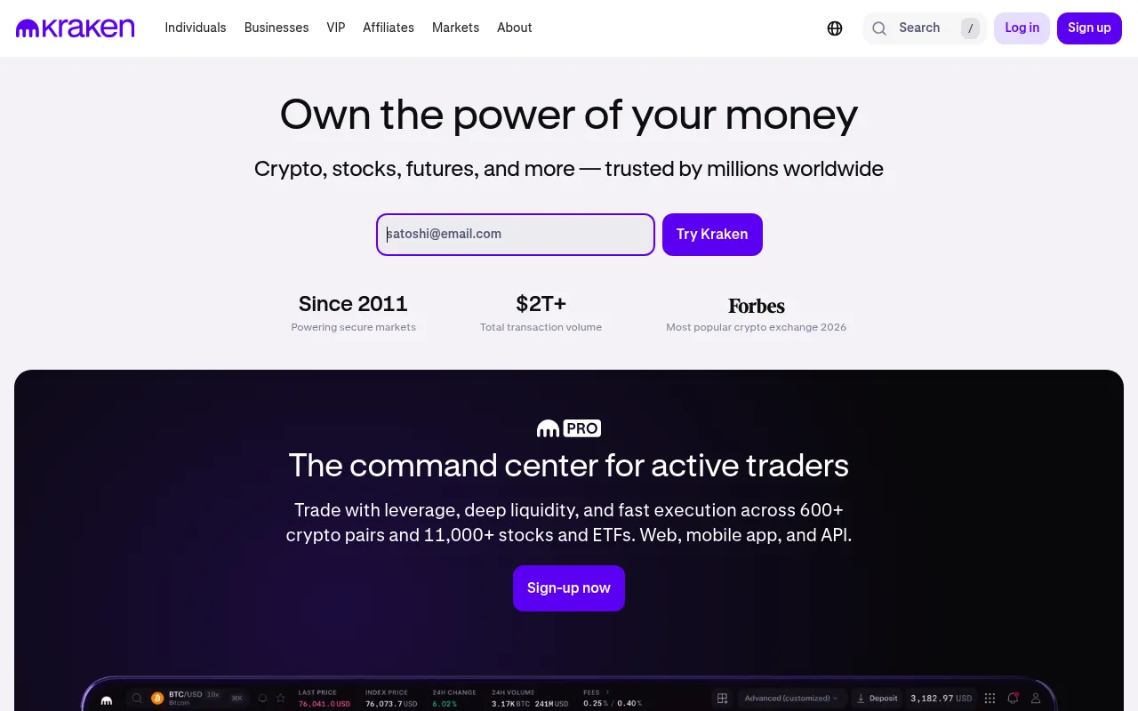 Kraken screenshot