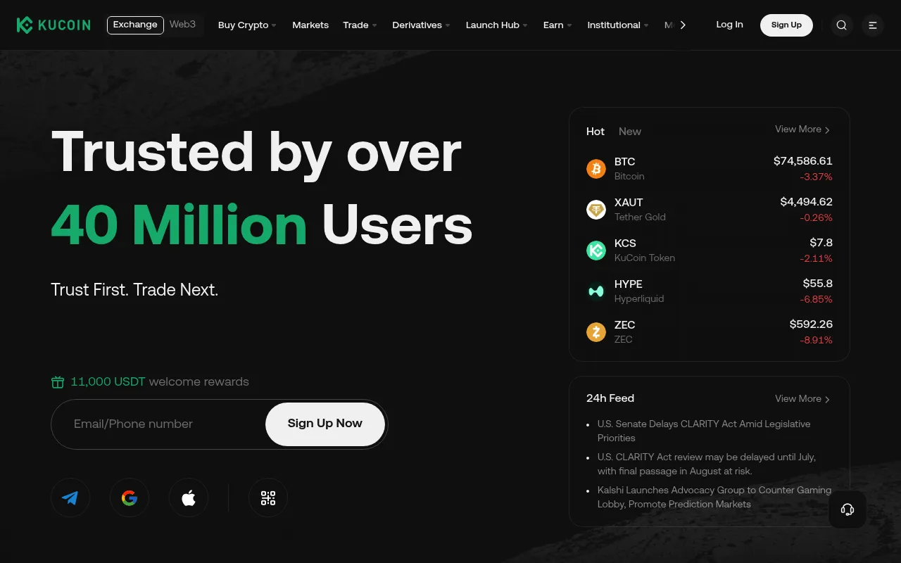 KuCoin screenshot