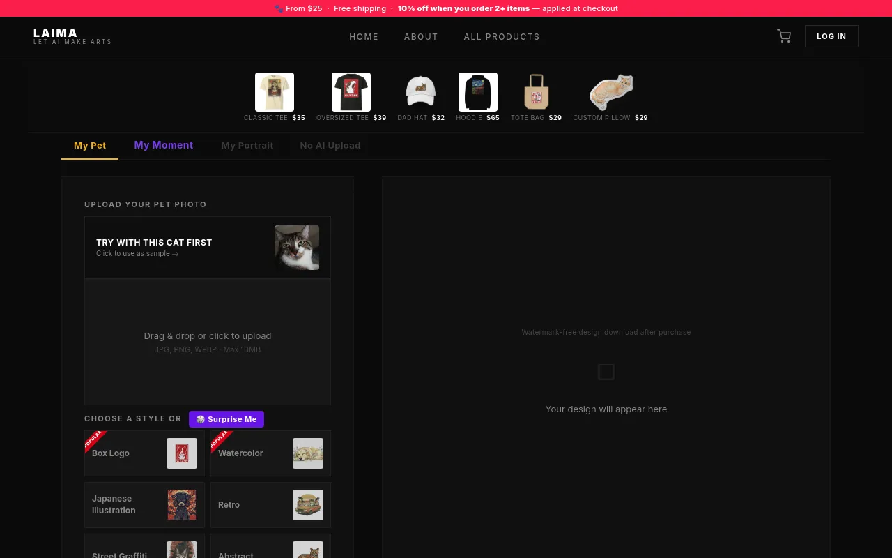 LAIMA screenshot