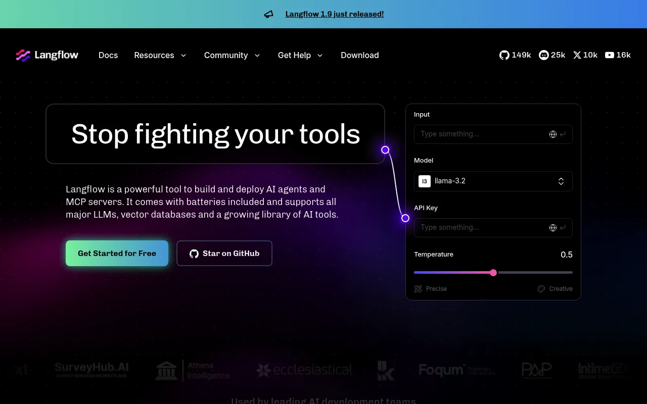 Langflow screenshot