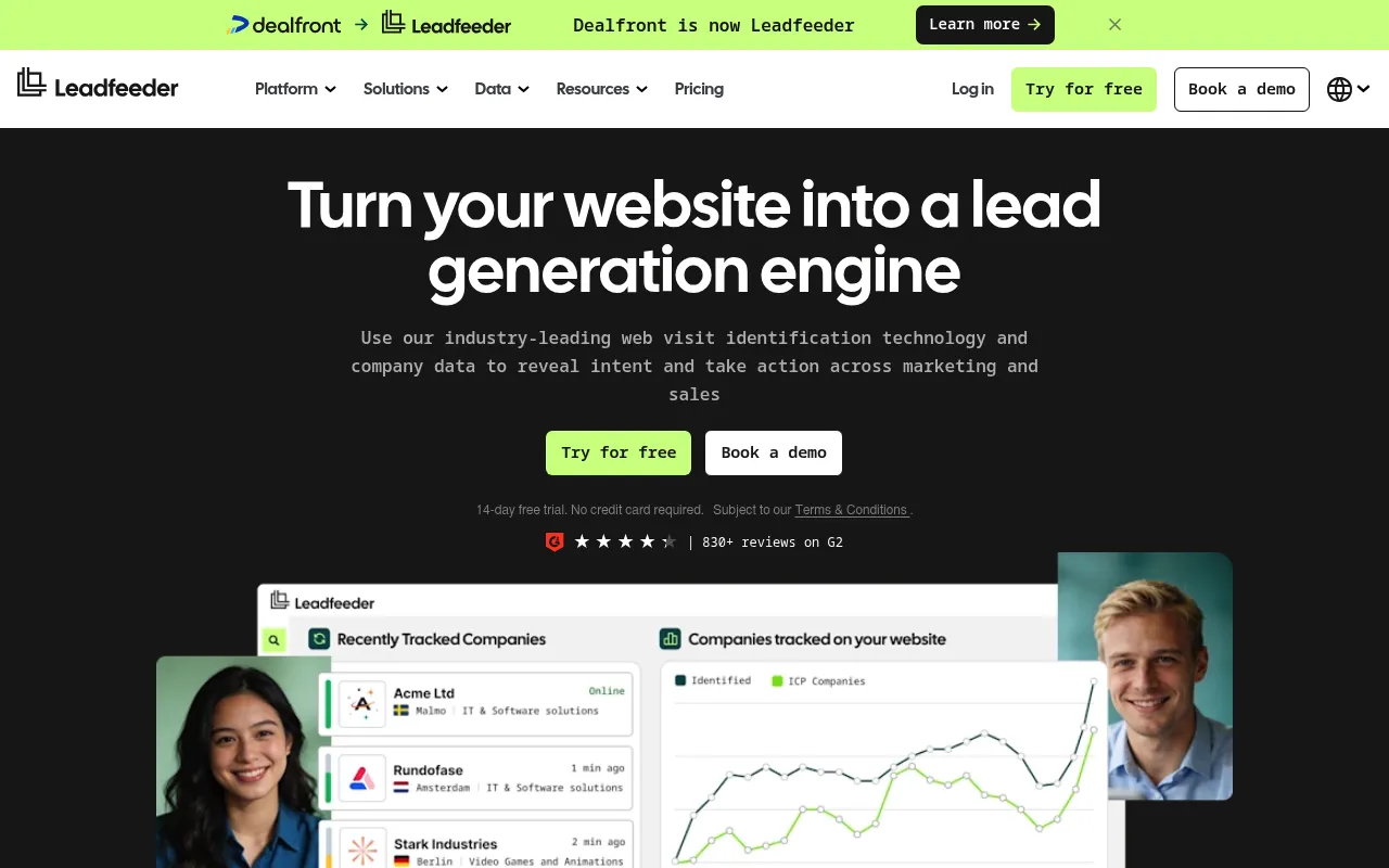 Leadfeeder screenshot