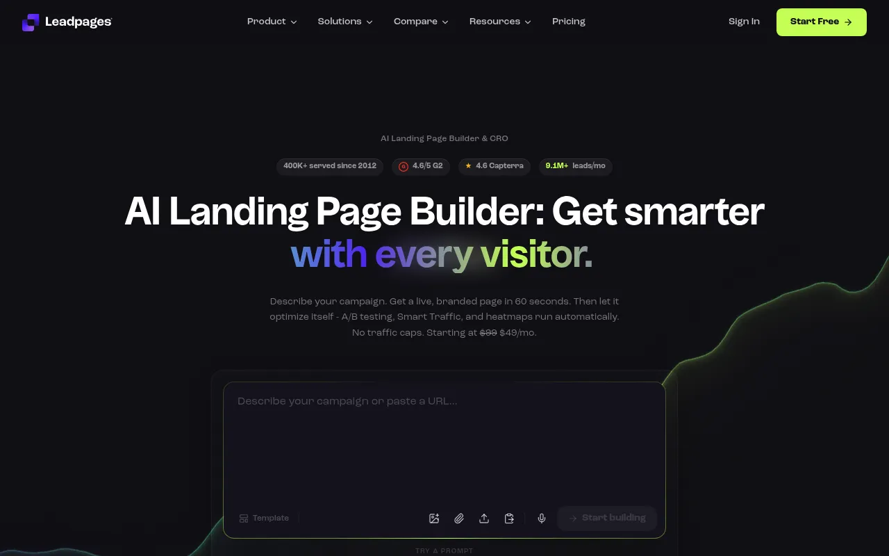 Leadpages screenshot