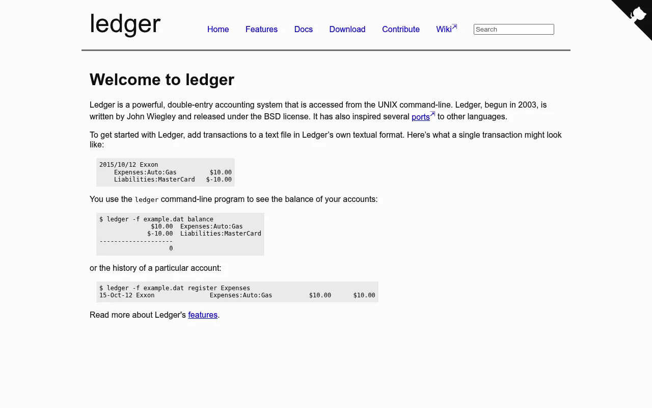 Ledger screenshot