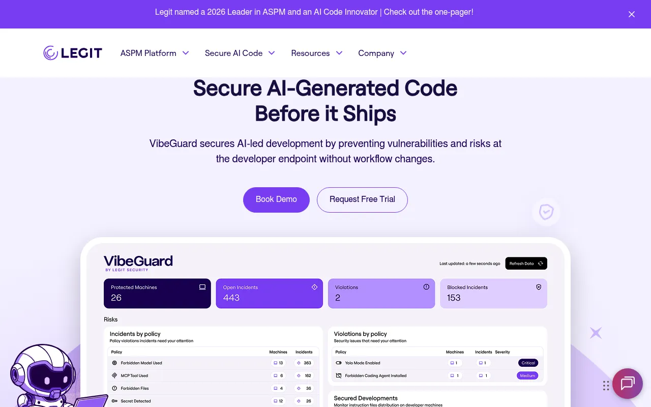 Legit Security screenshot