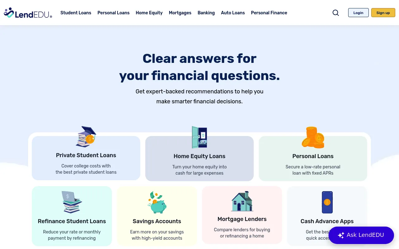 LendEDU screenshot