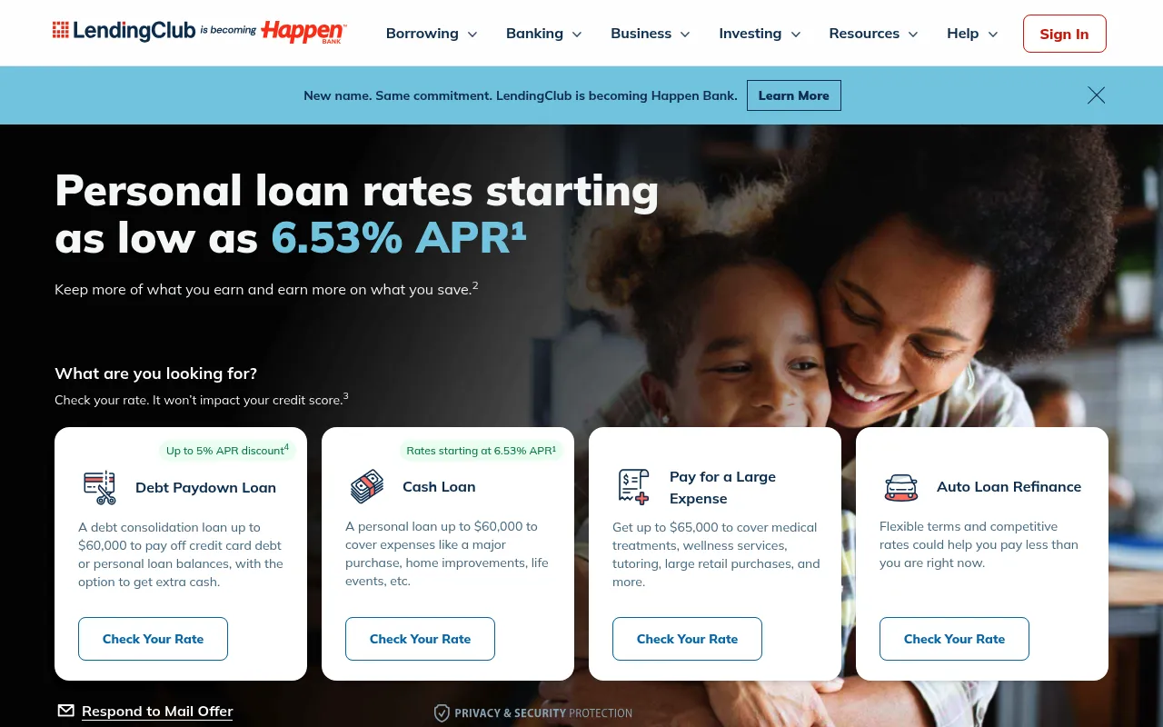LendingClub screenshot