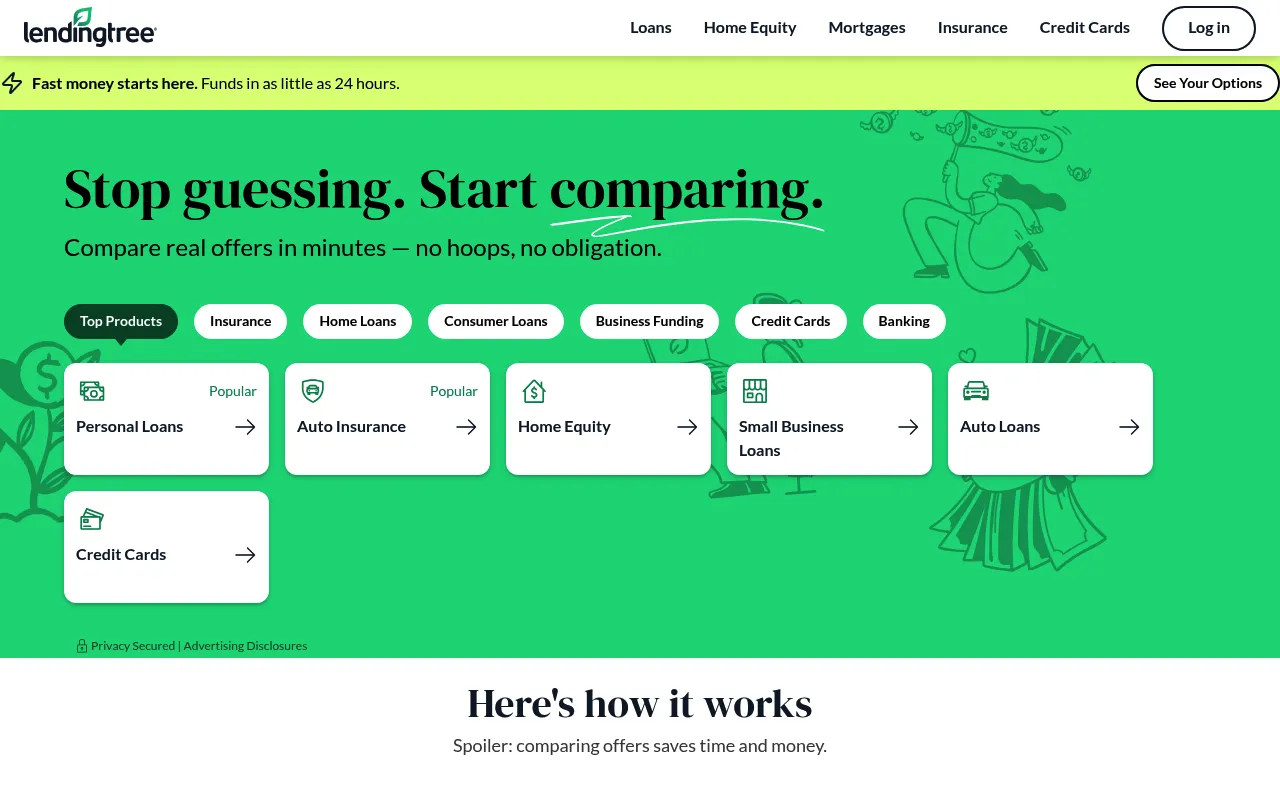 LendingTree screenshot
