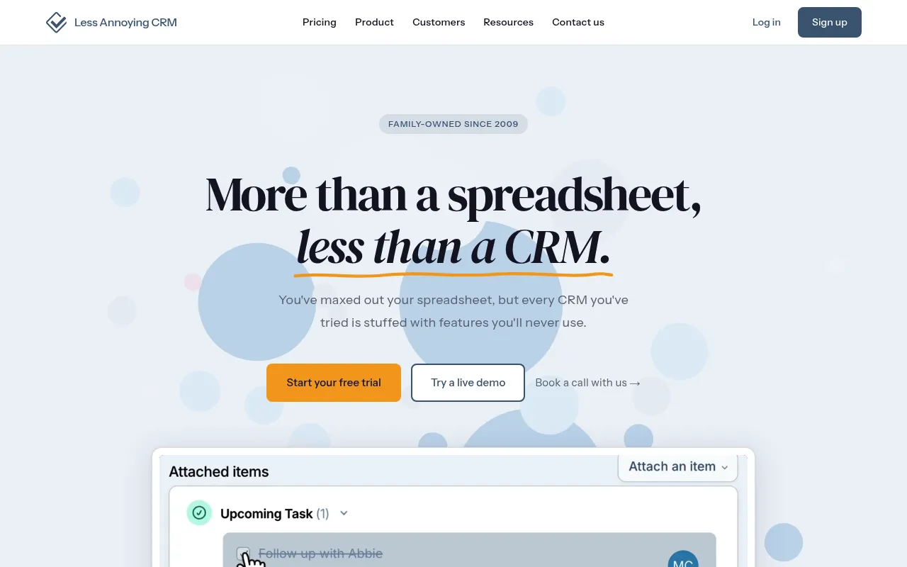 Less Annoying CRM screenshot