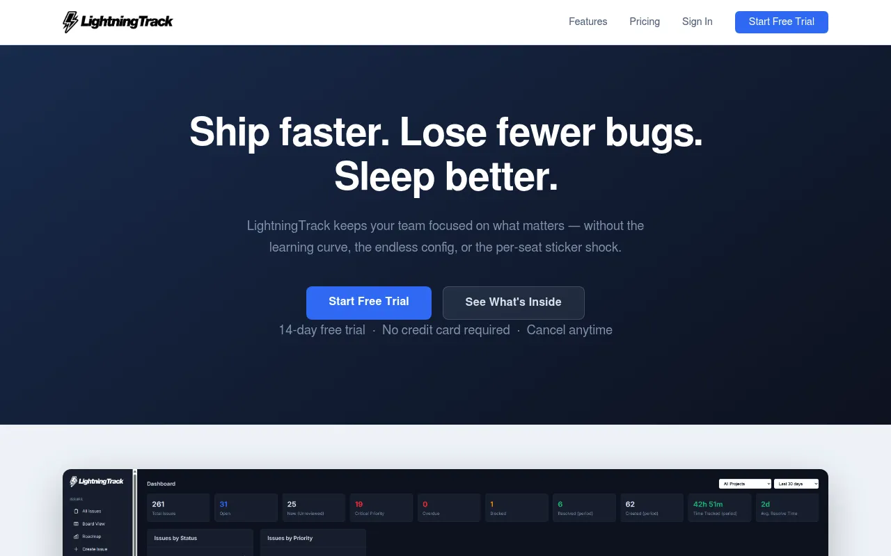 LightningTrack screenshot
