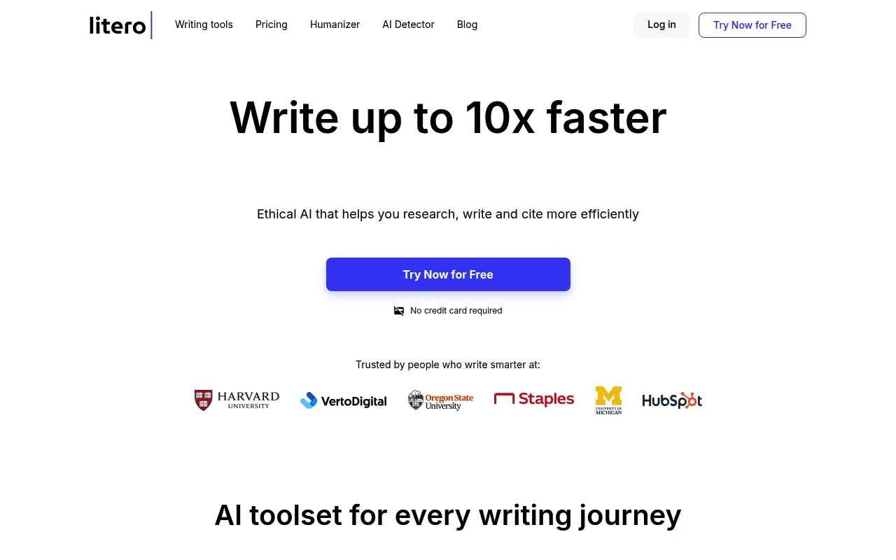 Litero AI screenshot