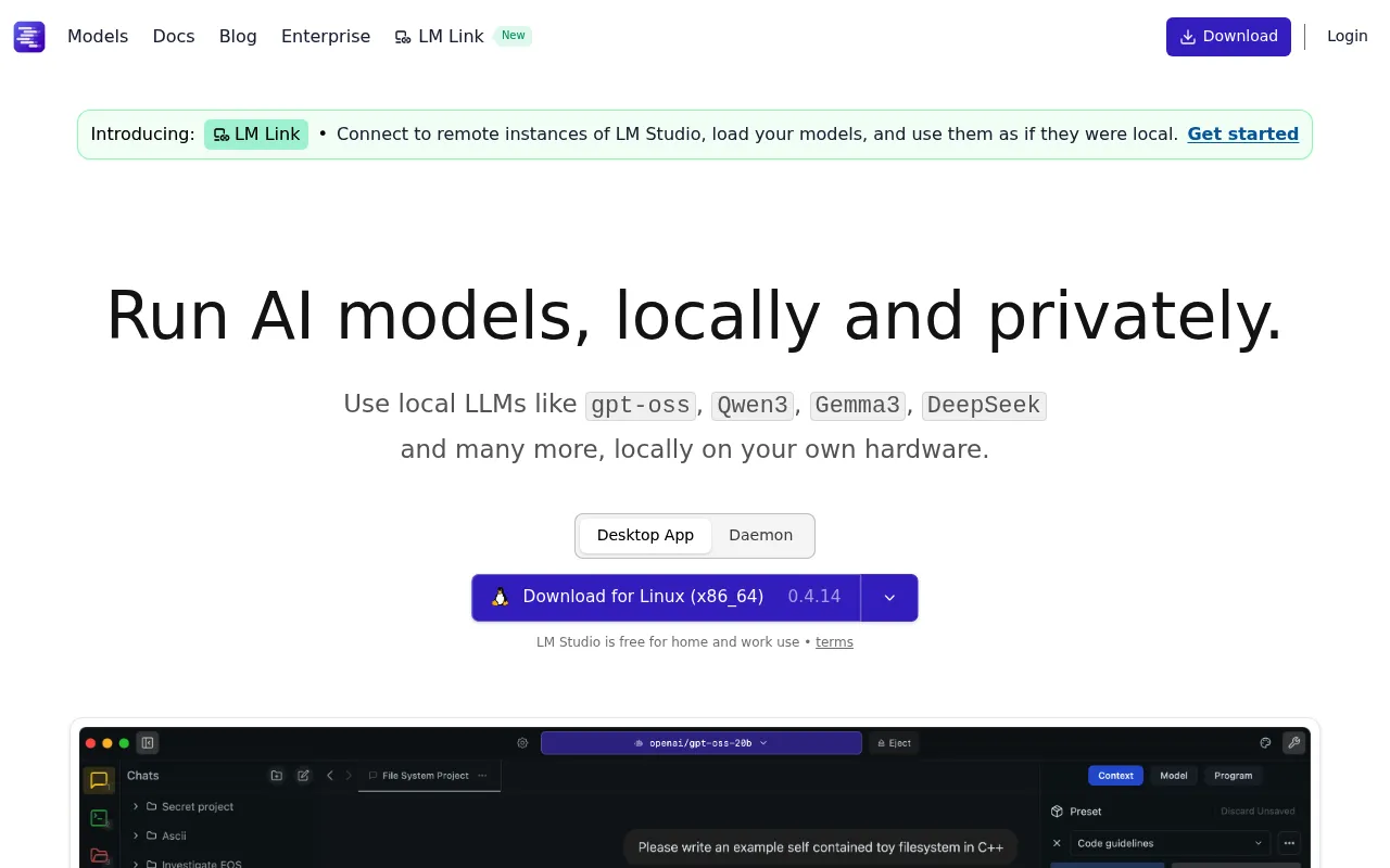 LM Studio screenshot