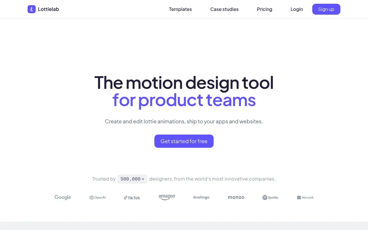 Lottielab screenshot