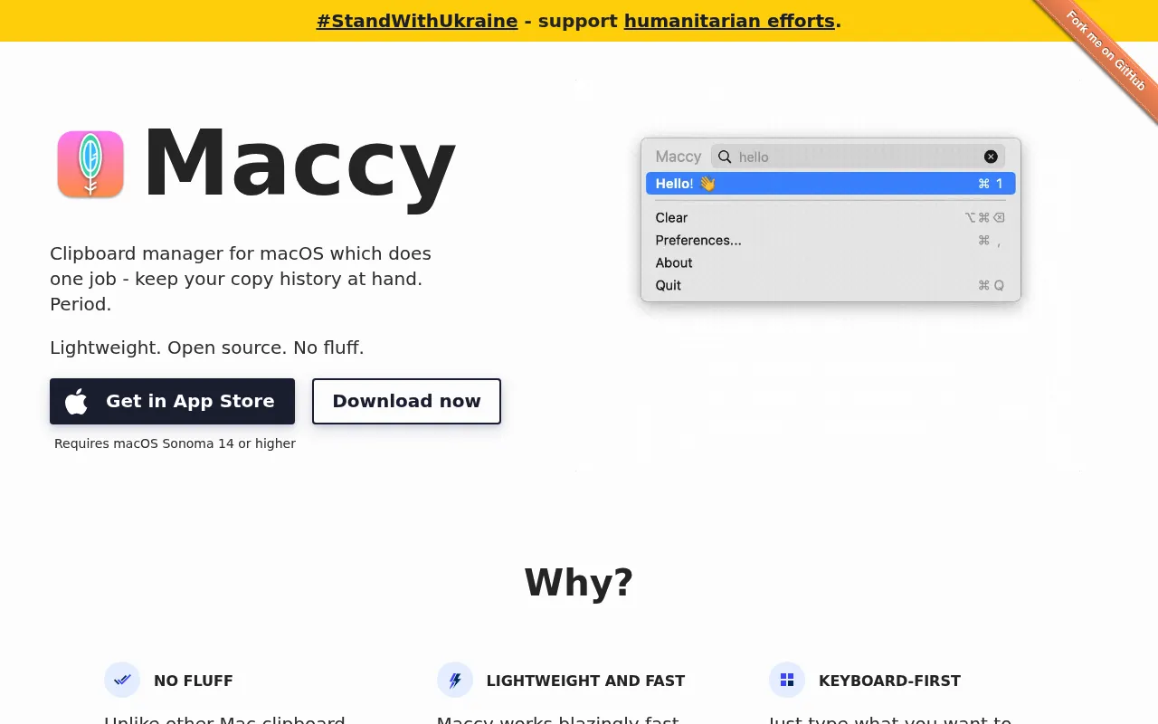 Maccy screenshot