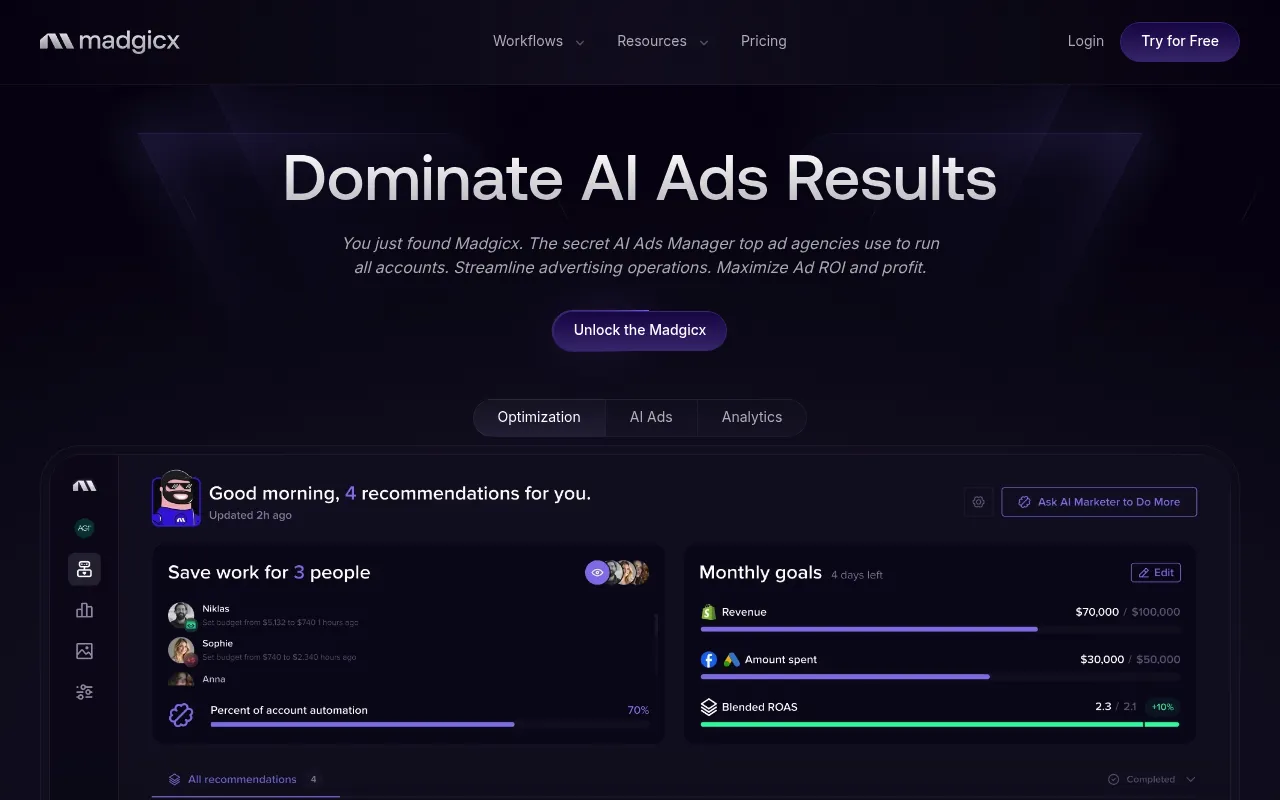 Madgicx screenshot