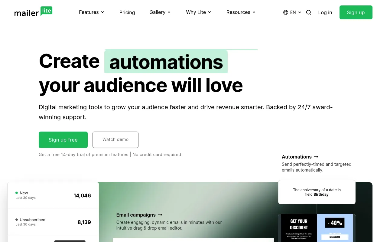 MailerLite screenshot