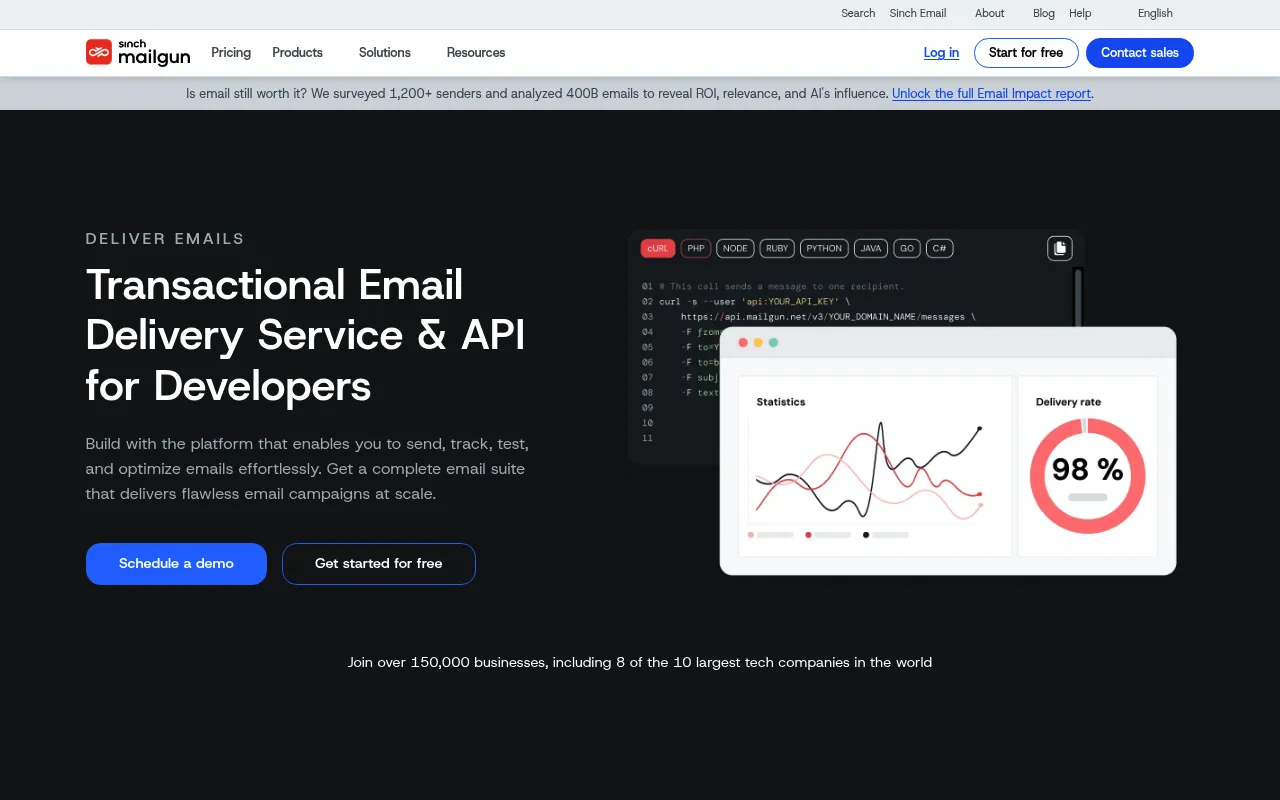Mailgun screenshot