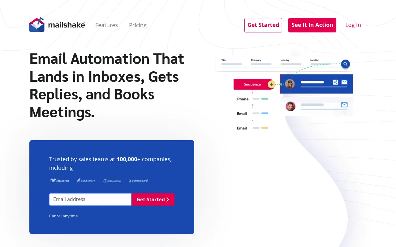 Mailshake screenshot