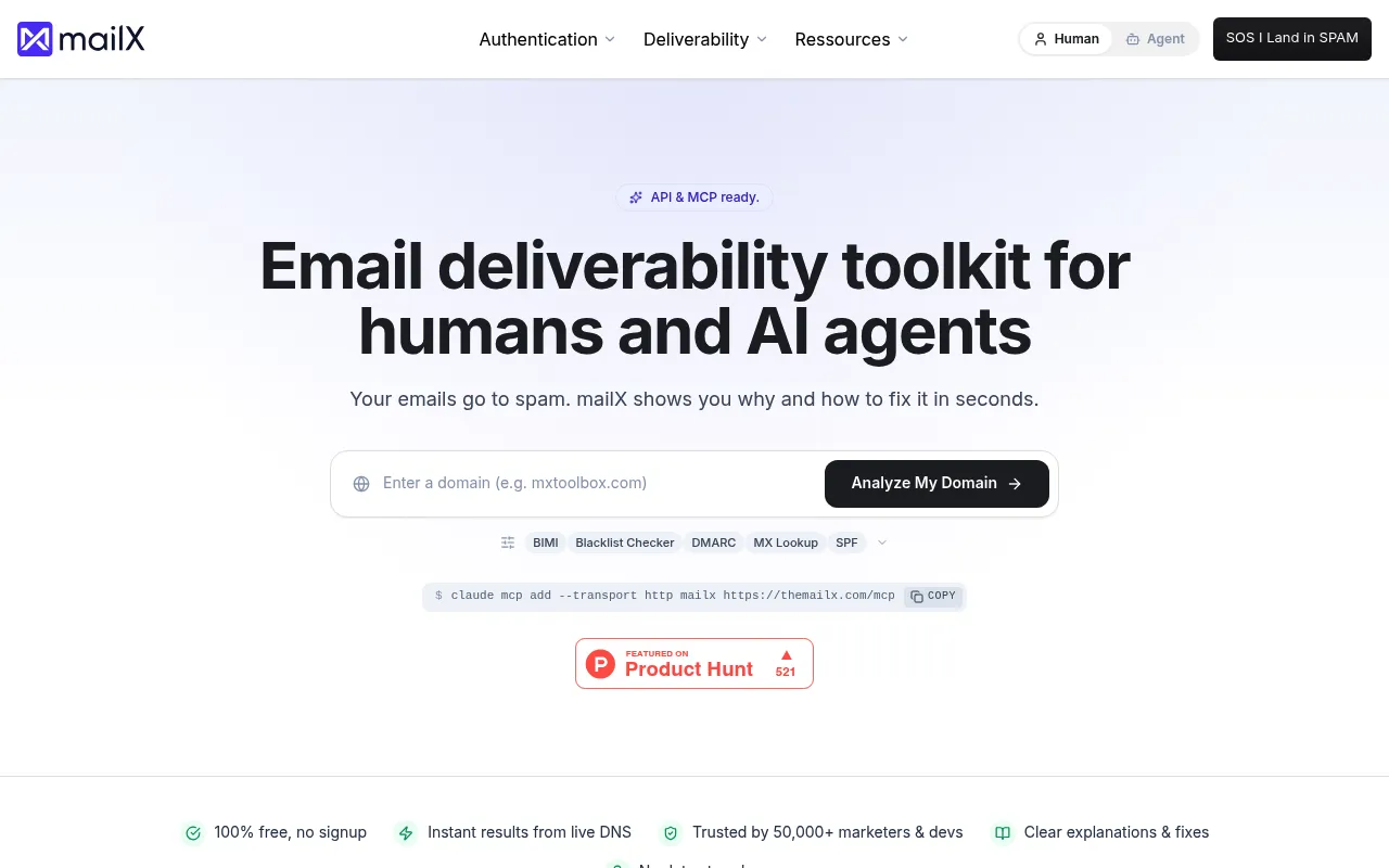 mailX screenshot