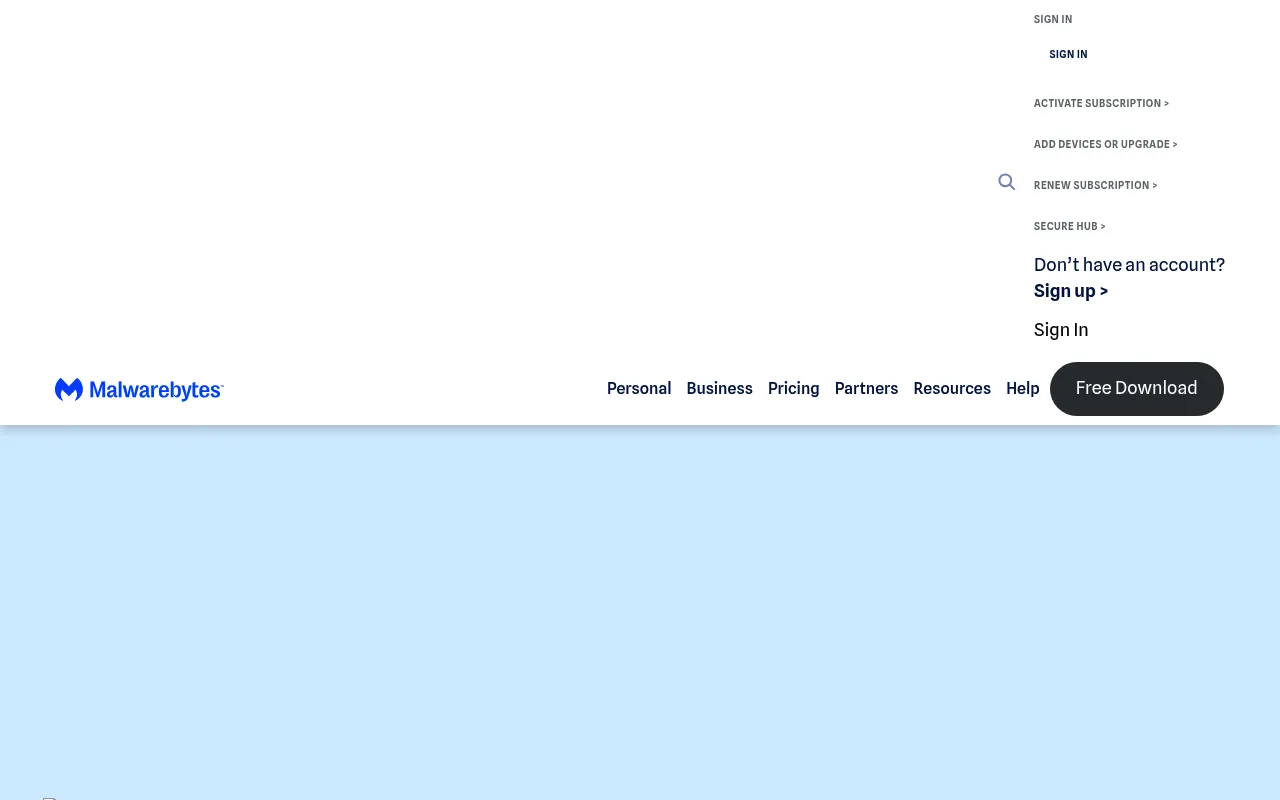 Malwarebytes screenshot