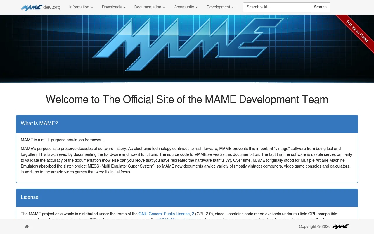 MAME screenshot