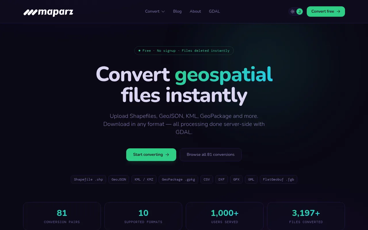 Maparz screenshot