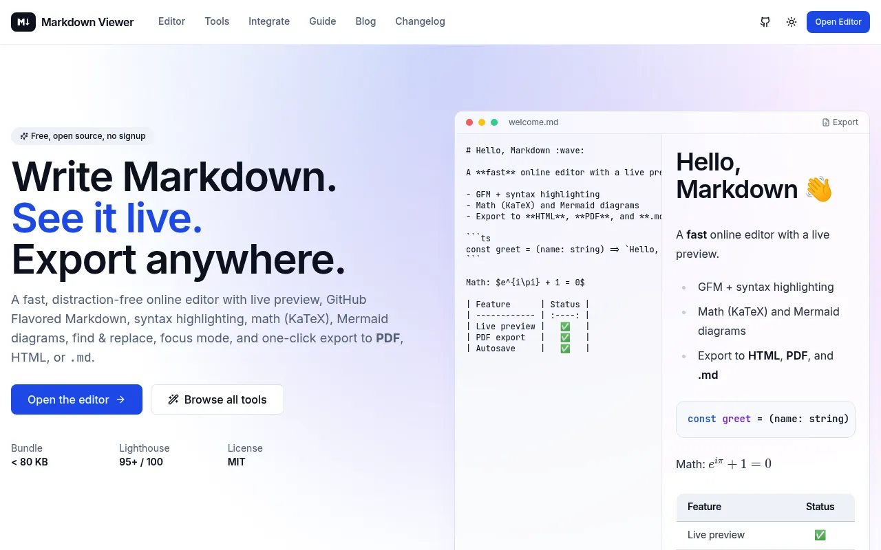 Markdown Viewer screenshot