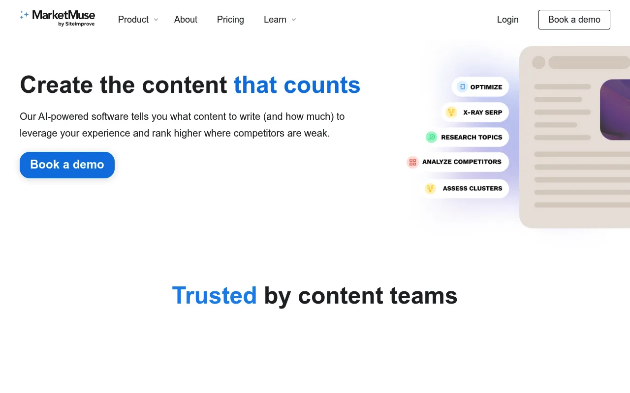 MarketMuse screenshot