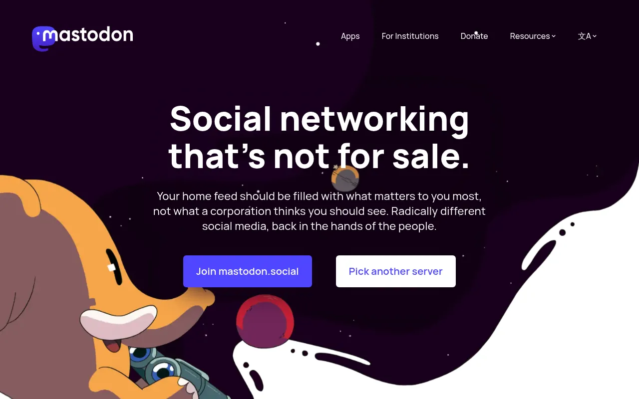 Mastodon screenshot