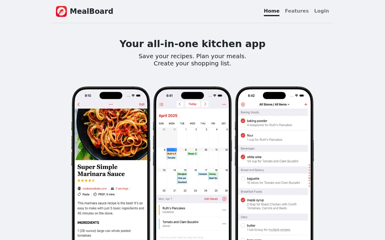MealBoard screenshot