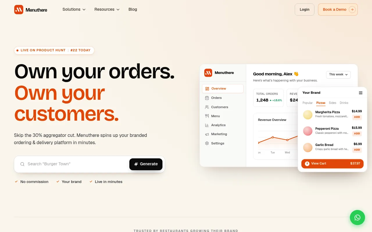 Menuthere screenshot