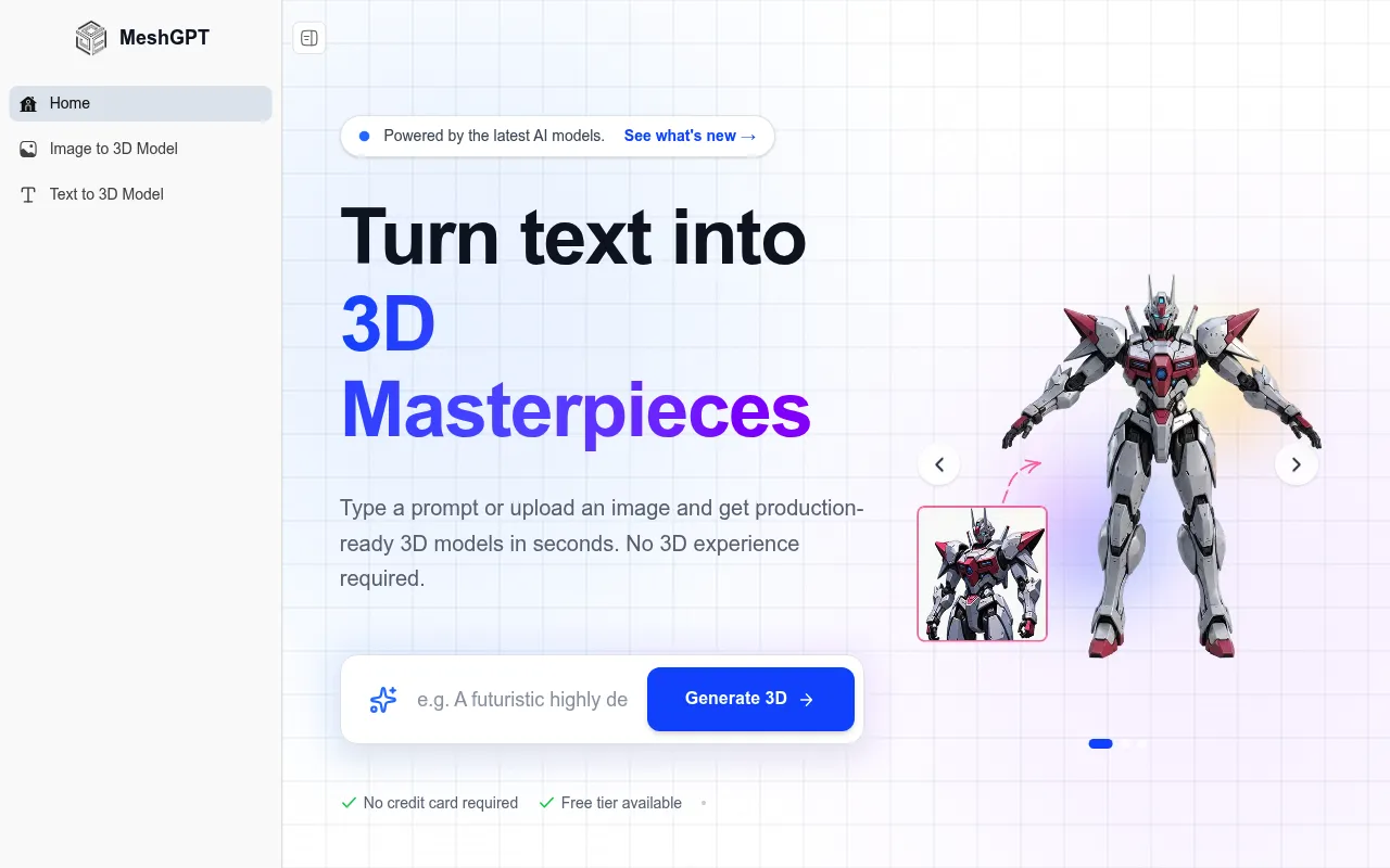 MeshGPT screenshot