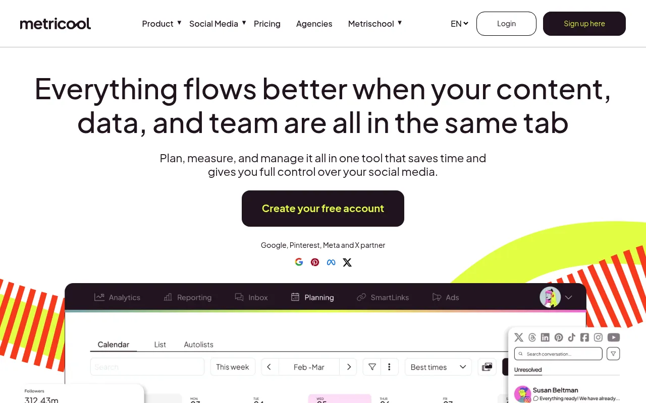 Metricool screenshot
