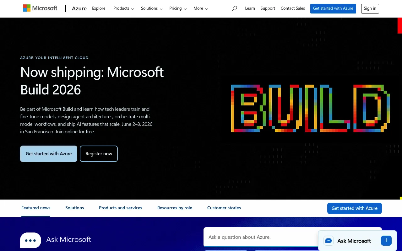 Microsoft Azure screenshot