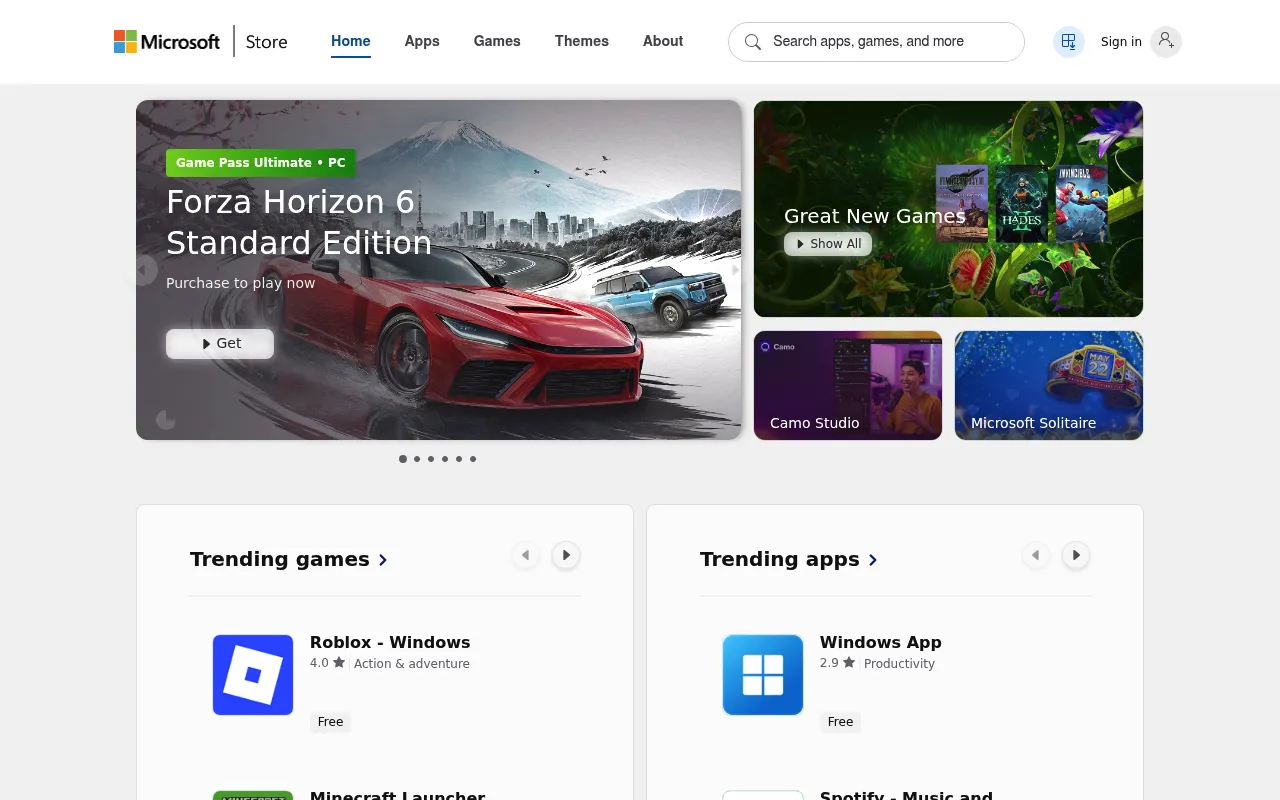Microsoft Store screenshot