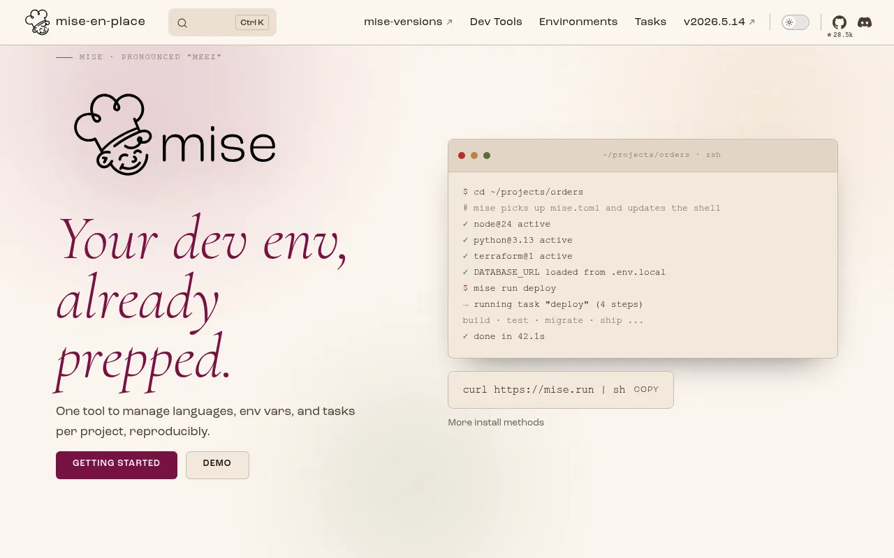 mise-en-place screenshot