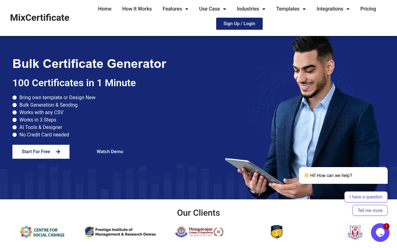 MixCertificate screenshot
